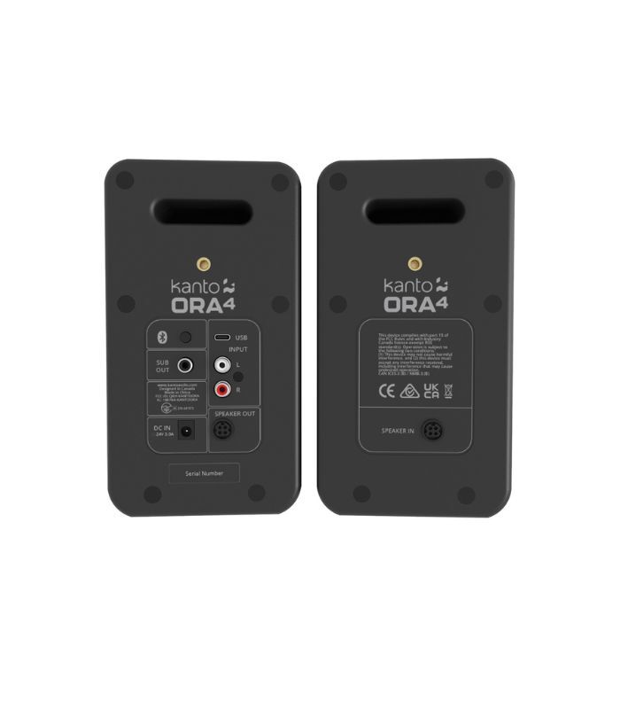 Kanto Audio - ORA4 140W Powered Reference Speakers with USB-C Input and Bluetooth - Black, Pair - Image 3
