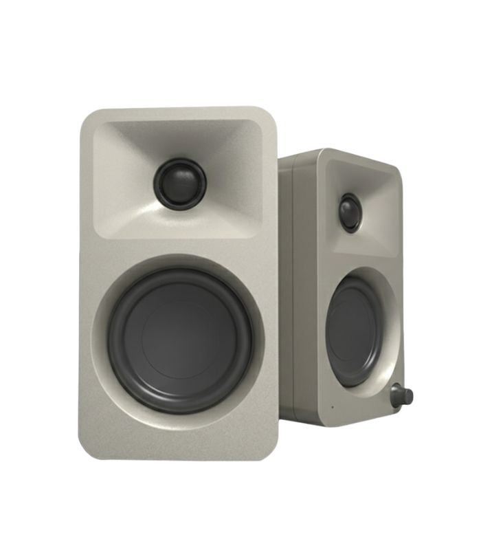 Kanto Audio - ORA 100W Powered Reference Desktop Speakers with USB-C Input and Bluetooth - Moon, Pair - Image 1