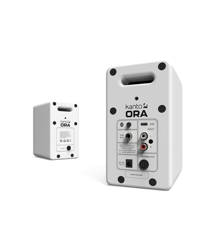 Kanto Audio - ORA 100W Powered Reference Desktop Speakers with USB-C Input and Bluetooth - White, Pair - Image 4