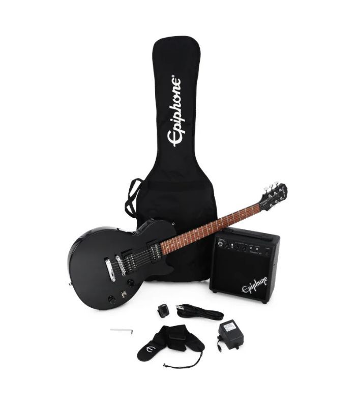 Epiphone - PPEG-EGL1EBCH1 Les Paul Player Pack Electric Guitar - Ebony - Image 1