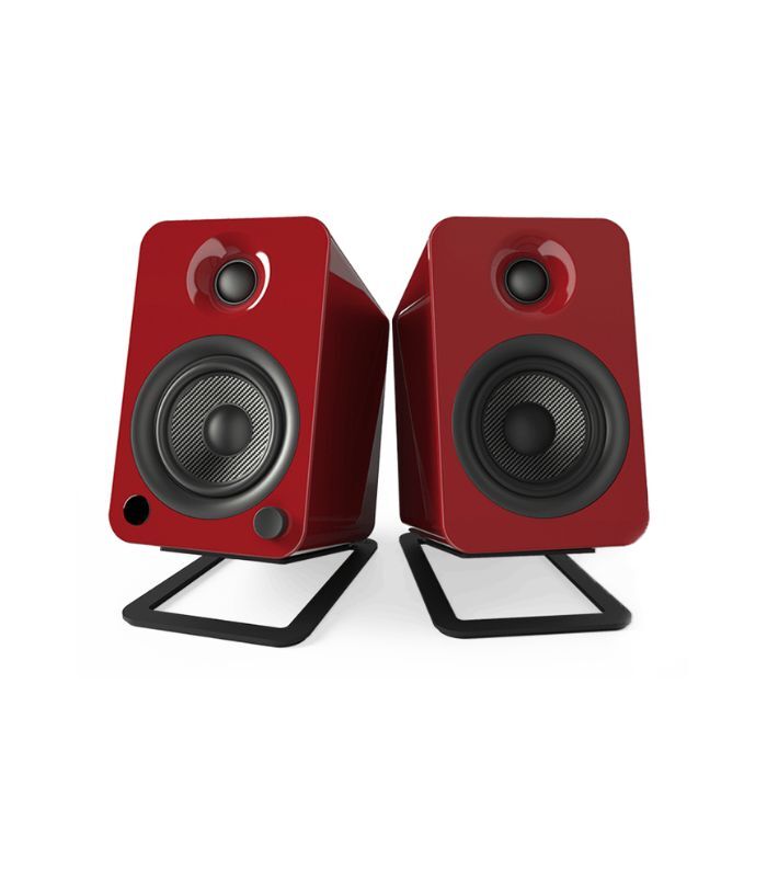 Kanto Audio - S4 Angled Desktop Speaker Stands for Midsize Speakers - Black, Pair - Image 2