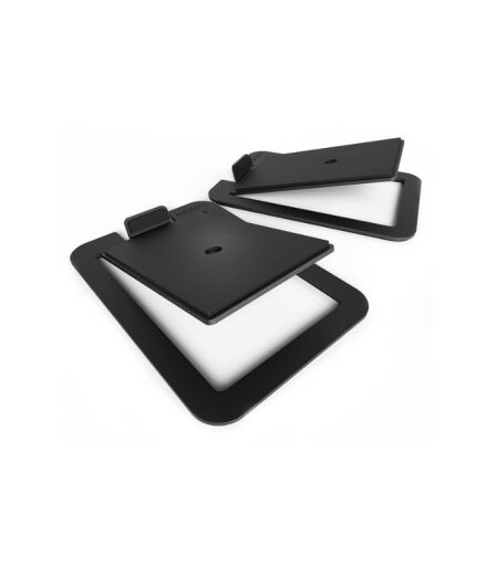 Kanto Audio - S4 Angled Desktop Speaker Stands for Midsize Speakers - Black, Pair - Image 1