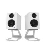 Kanto Audio - SE2W Elevated Desktop Speaker Stands for Small Speakers - White, Pair - Image 2