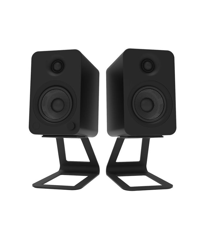 Kanto Audio - SE4 Elevated Desktop Speaker Stands for Midsize Speakers - Black, Pair - Image 2