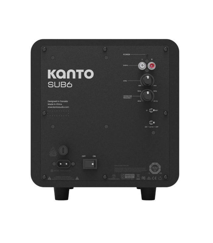 Kanto Audio - SUB6 200W 6" Sealed Powered Subwoofer, Matte Black - Image 3