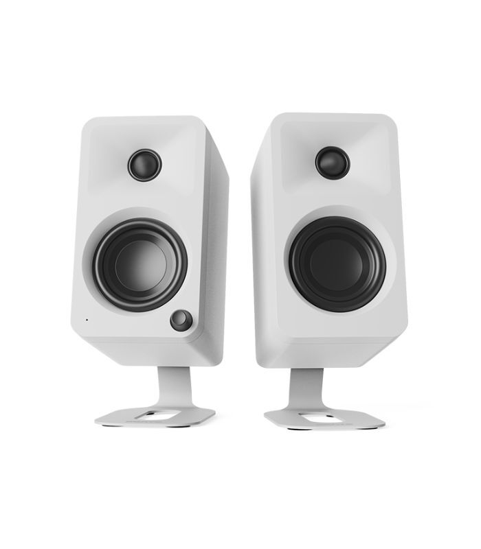 Kanto Audio - SU2W Rear-Mounted Desktop Speaker Stands for Small Speakers - White, Pair - Image 2