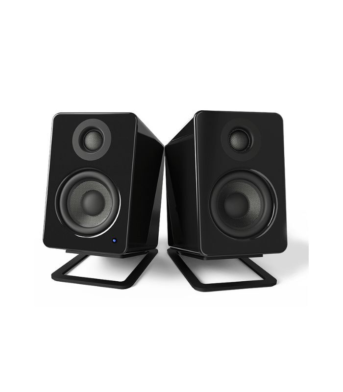 Kanto Audio - S2 Angled Desktop Speaker Stands for Small Speakers - Black, Pair - Image 2
