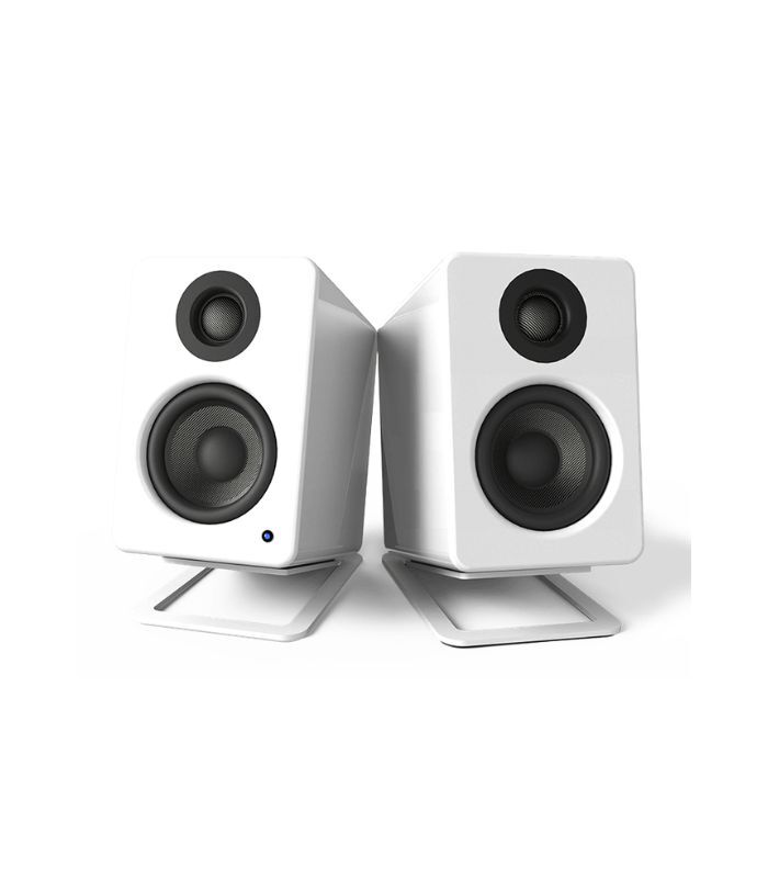 Kanto Audio - S2W Angled Desktop Speaker Stands for Small Speakers - White, Pair - Image 2