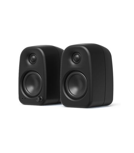 Kanto Audio - UKI 100W Desktop Speakers with Bluetooth, USB-C, Headphone out – Onyx (Matte Black), Pair - Image 1