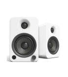Kanto Audio - YU4 140W Powered Bookshelf Speakers with Bluetooth and Phono Preamp - Matte White, Pair