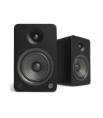 Kanto Audio - YU6 200W Powered Bookshelf Speakers with Bluetooth and Phono Preamp - Matte Black, Pair