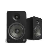 Kanto Audio - YU6 200W Powered Bookshelf Speakers with Bluetooth and Phono Preamp - Matte Black, Pair