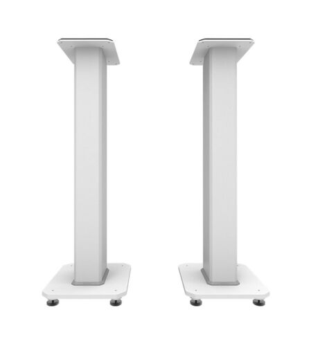 Kanto Audio - SX34W 34" Fillable Speaker Stands with Isolation Feet and Fillable Channel - White, Pair - Image 1