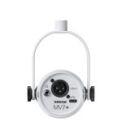 Shure MV7+ Podcast Microphone, Enhanced Audio, LED Touch Panel, USB-C & XLR Outputs, Auto Level Mode, Digital Pop Filter, Reverb Effects, Podcasting, Streaming, Recording - White