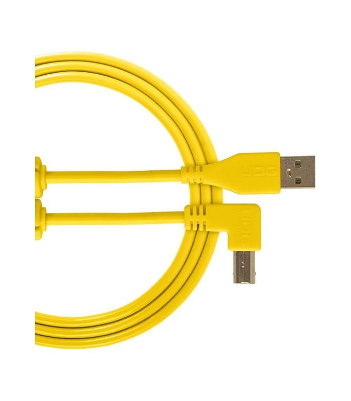 U95004YL UDG - U95005YL UDG Ultimate Audio Cable USB 2.0 A-B Yellow Angled 2m - Image 1