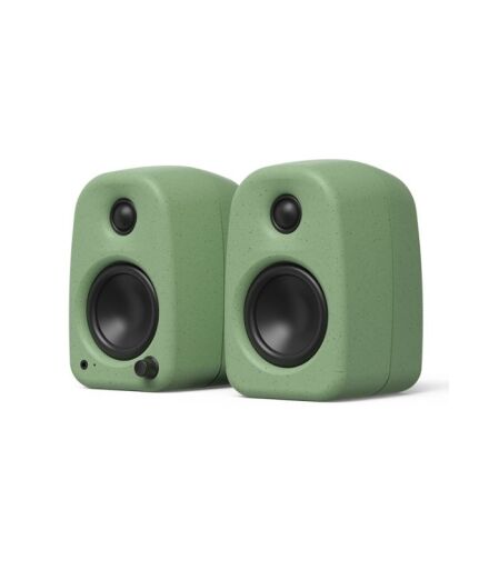 Kanto Audio - UKI 100W Desktop Speakers with Bluetooth, USB-C, Headphone out – Sage (Matte Green) Pair - Image 1