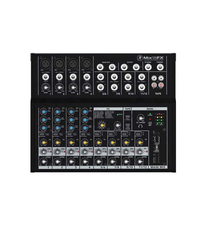 Mix12FX Compact 12 Channel Mixer with Effects