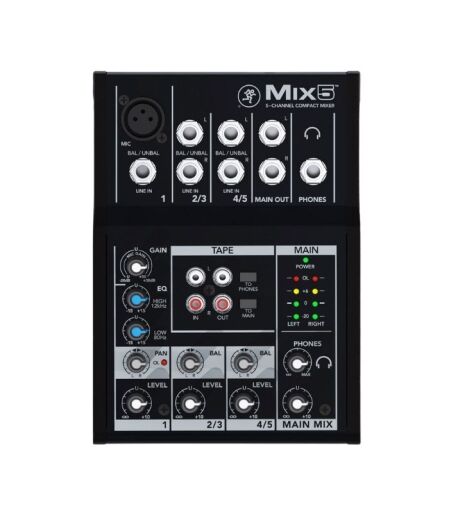 Mix5 Compact 5 Channel Analog Mixer - Image 1