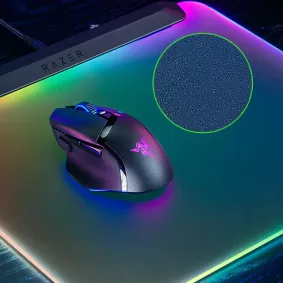 LOW‑FRICTION, MICRO‑TEXTURED SURFACE Optimized for optical sensors, the mat’s surface offers the perfect balance of speed and control, allowing for smooth, quick swipes and ultra-precise tracking.