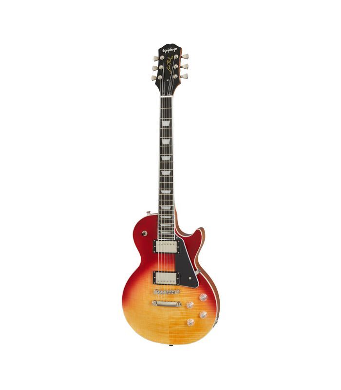Epiphone - EILMFOMFNH1 Les Paul Modern Figured Guitar - Magma Orange Fade - Image 1